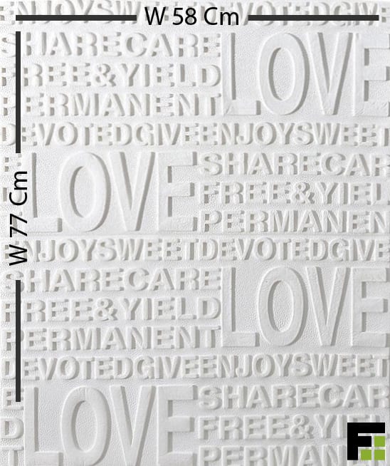 สติ๊กเกอร์วอล 3D โฟม รุ่น Love-(White)